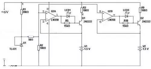 lm358堿性電池充電器電路圖